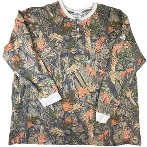 Rasco FR Henley Woodland Camo Long Sleeve Shirt Mens 5XL FR0101WC CAT 2 Cotton